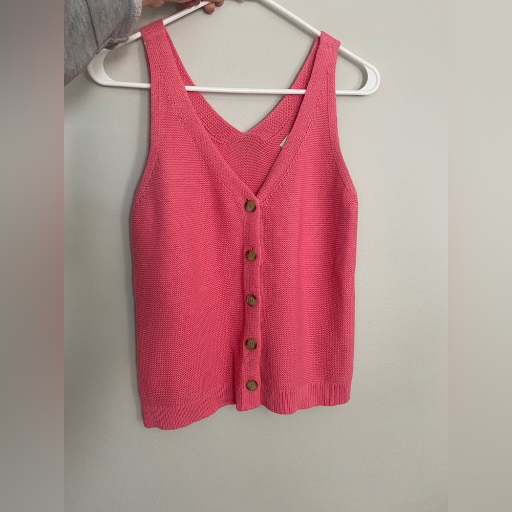 LOFT Pink Sweater Tank Top